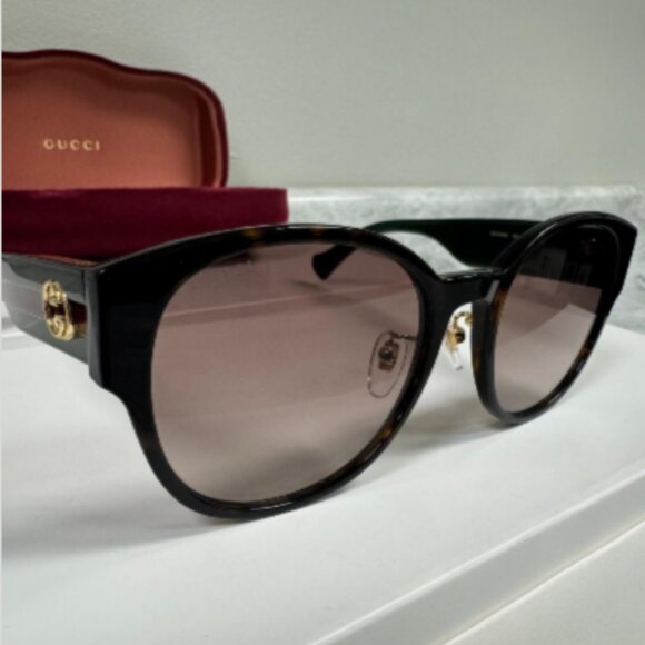 GUCCI | NEW | 1304SK | 1304SK - 002 | HAVANA - GREEN - RED | GRADIENT BROWN - Picture 6 of 8
